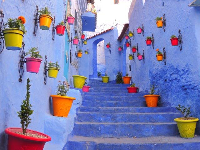 Vicoli nella cittadina di Chefchaouen